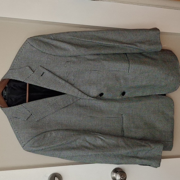 John W. Nordstrom Lara Pianna 100% Cashmere Houndstooth Blazer